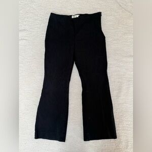 Anthropologie Elevenses Black Side Zip Straight Leg Pants Size 10
